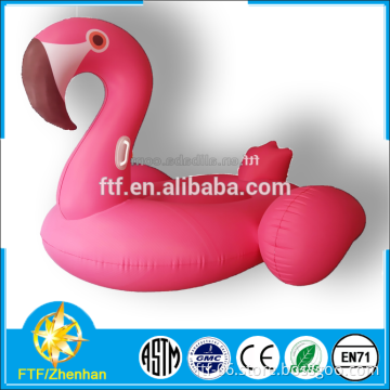 Custom giant pink inflatable water flamingos floating row water cartoon animal toy air mattress in pool for adult or child